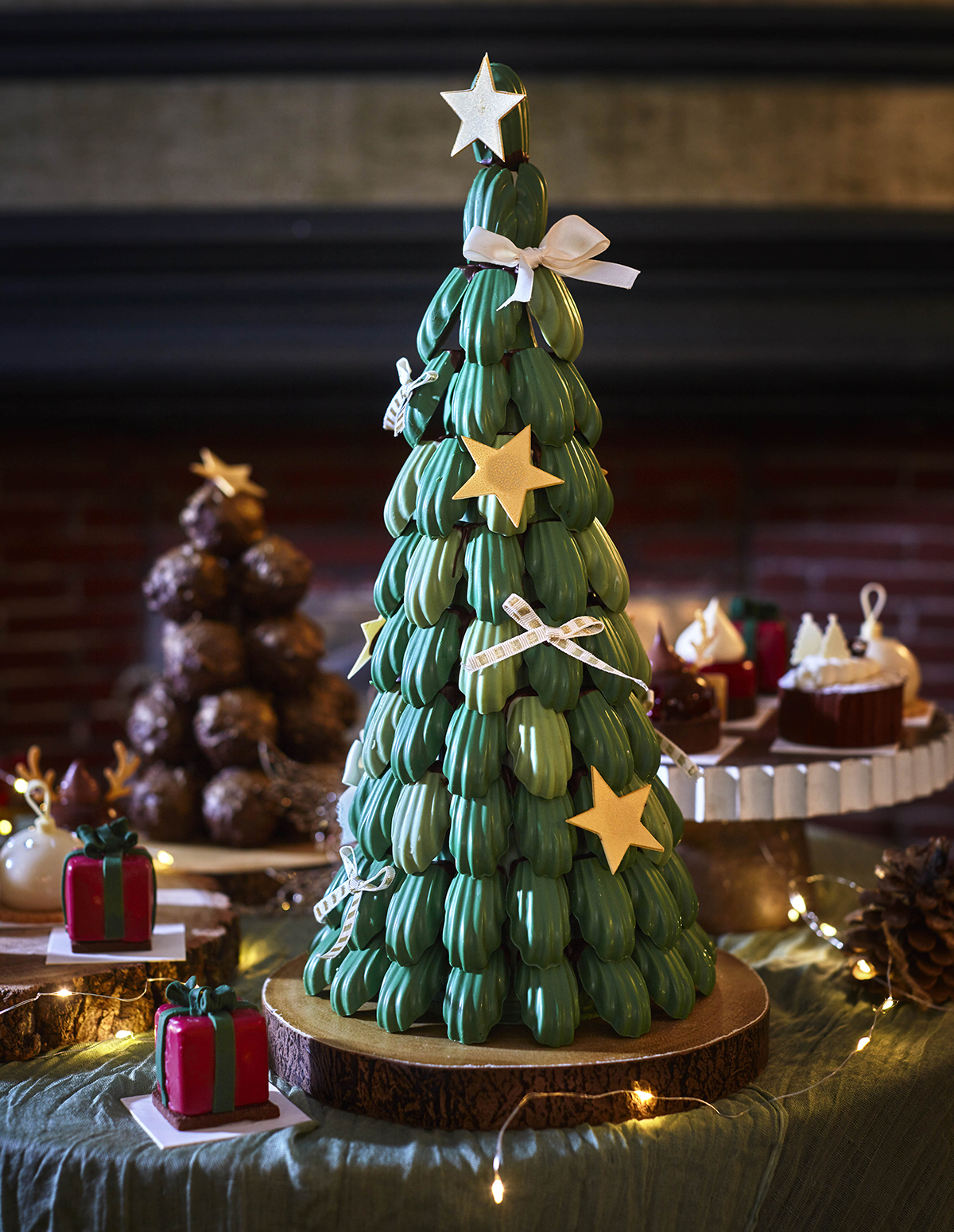The Christmas Tree Madeleine tower from Petite Patiserrie, Farnham