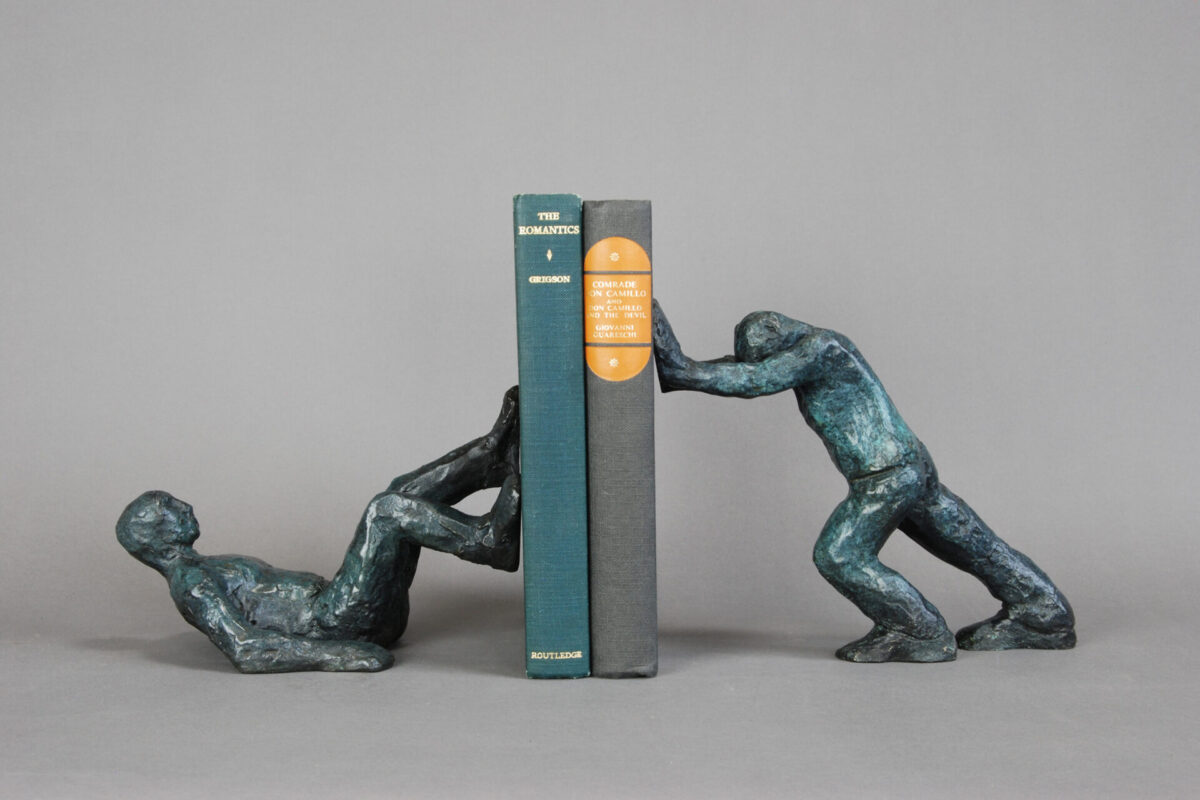 Emma Jean Kemp’s ‘To&Fro’ bronze bookends £2600.