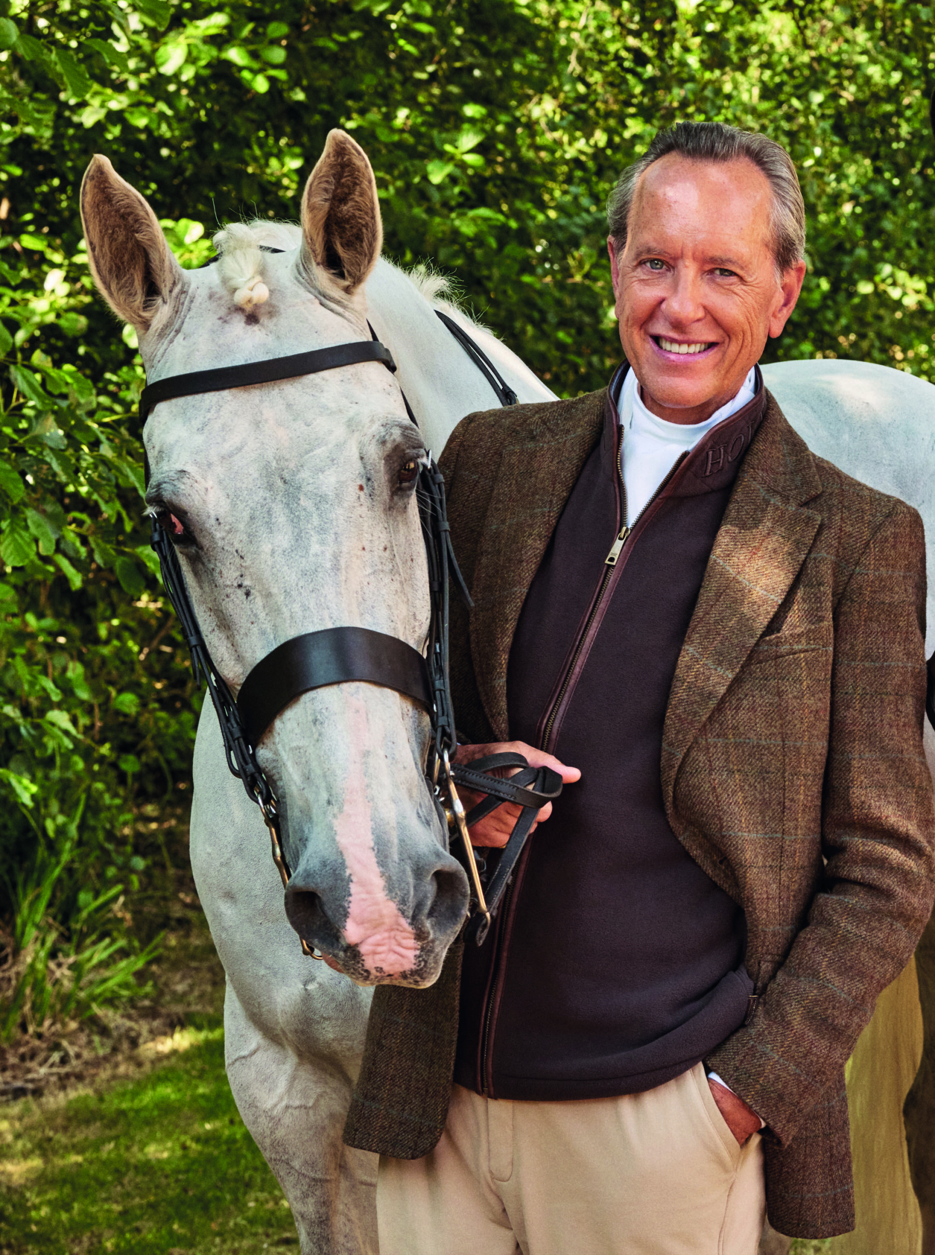 Richard E. Grant wearing Holland Cooper